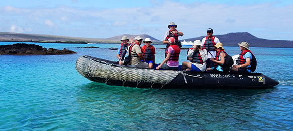 Photo of tourists on a raft
